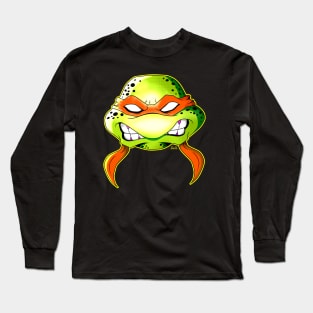 Angry Orange Ninja Turtle Mikie Long Sleeve T-Shirt